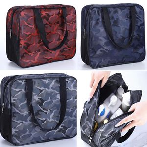 DHL50pcs Kits de Higiene Pessoal Homens Oxford Grande Capacidade Impressão Camuflada À Prova D 'Água Protable Cross Travel Cosmetic Bag Mix Color