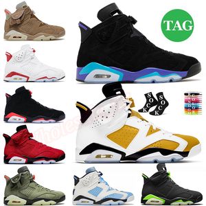 Toro Bravo Aqua 6s Женские мужские баскетбольные кроссовки Jumpman 6 Travis Yellow Ochre Georgetown Cool Grey Metallic Silver Black Инфракрасные кроссовки Plate-forme Кроссовки UNC