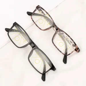 Solglasögon 1PC Progressiva läsglasögon män Kvinnor Multifokal Bifocal Anti Blue Light förstoring Presbyopiska glasögon 1.0- 4.0