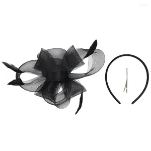 Bandanas Tea Party Hat Hats Vintage Hair Accessories Fascinator Floral Headbands Women Headpiece Retro