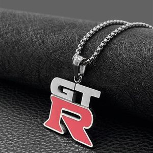 Necklace Mens GTR Big Letter Stainless Steel Chains Men's Whole Pendants Jewelry On The Neck Hip Hop Punk Pendant Necklac315b