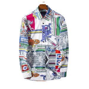 2023 Camicia elegante firmata Associazione della moda maschile Tinta unita da uomo Business Casual Manica lunga M-3XL # 03