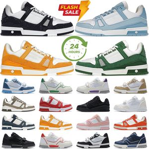 Designer-Schuhe für Männer und Frauen, Luxus-Turnschuhe, Schwarz, Weiß, Grün, Monogramm, Denim, Blau, Rot, Orange, modische Freizeit-Sneaker