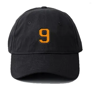 Berretto da baseball da uomo Lyprerazy Numero 9 Cappello da ricamo in cotone ricamato casual