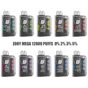 Zooy Mega 12K Crystal Vape 0% 2% 3% 5% e jednorazowe papierosy Vape 12000 Puffs Bar