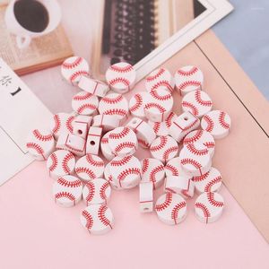 Charmarmband 100 st material baseball pärlor para mesa polymer lera sport