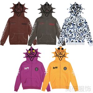 Männer Frauen Y2k Star Alt Stacked Baggy Demon Hoodies Cargos Kleidung mit weitem Bein Goth Cargos Männer Ripped Slim Ropa Aesthetic Coreana Cargos Hoodies