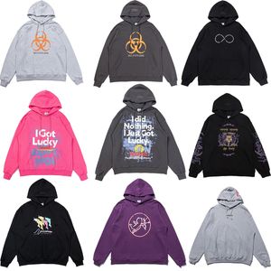 Tungt tygskumtryck Vetements hoodie män kvinnor hög kvalitet överdimensionerade vetenskaper huva tröjor veterinär pullover designer hoodie män