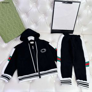 Luxus-Trainingsanzüge für Jungen und Mädchen, bequemes Baby-Kapuzenjacken-Set für Kinder, Größe 110–160 cm, Schnürjacke und Freizeithose, 15. Okt