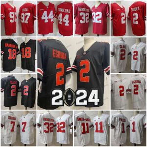 Ohio State Buckeyes 6 Kyle McCord Futbol Forması Marvin Harrison Jr. Eichenberg Wilson Ezekiel Elliott Nick Bosa J.T. Tuimoloau Emeka Egbuka Carnell Tate Stover