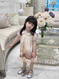 brand designer girl Dress Summer Polo Dress Cartoon Embroidery Sport Shirt Dresses Casual Baby Clothes Child Toddler Cotton Cozy Outfit 2-12Y