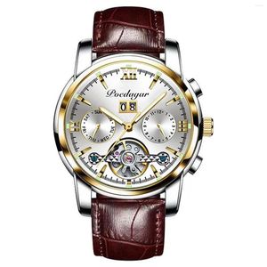 Wristwatches Automatic Mechanical Watches For Men Steel Belt Waterproof And Luminous Calendar Week Display Fashion Luxury Men's Watch