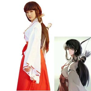 Costume Cosplay Anime Inuyasha Strega Kikyo Yehua Kawaii Kimono giapponese Set Cute Ladies Hakama Top Belt Bow Suit Cloth