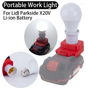 Lidl Parkside 20V Li-IonバッテリーコードレスE27バルブランプLEDライト屋内および屋外作業用のポータブルランタン