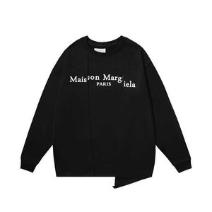 Maisons Margiela Mm6 Hoodie Sweatshirts Stijl Trui Omgekeerde cijfers Scrambled Onregelmatig Vierhoek Label Mode België 15 9H68