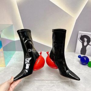 LoewsShoes ankle Womens boots standing boots pointed Silhouette loeews short boots elastic balloon shoes Sneaker winter womens shoes zippered motorcycle riding