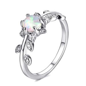 10 stycken 1 mycket trendiga bröllop smycken eld opal ädelstenar silver ringar ryssland amerikanska australien kvinnor ringar smycken gåva340u