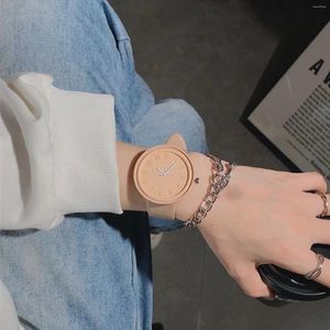 Wristwatches Women's Elegant Watch Easy Read Round Dial 24 Hour With Second Hand Analog Birthday Gifts For Women Girls H9