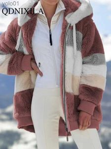 Damen Pelz Kunstpelz Wintermantel für Frauen Oversize Lang Teddybär Mantel Warm Verdickung Fleece Kunstpelz Mäntel Winterjacke Frauen Langarm TopL231016