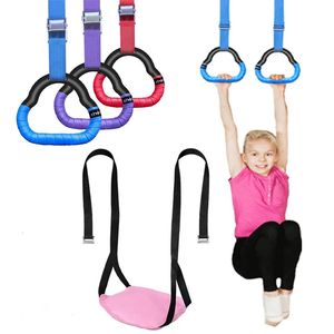 Gymnastic Rings Home Gymnastics Rings For Kid ABS Gym Ring Adjustable Straps Buckles Pull-up Workout Fitness Artistic Gymnastics Equipment Tool 231012