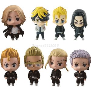 Finger Toys 9pcs/set Tokyo Revengers Anime Figure Manjiro Sano Action Figure Draken/bi Keisuke/matsuno Chifuyu Figurine Model Doll Toys