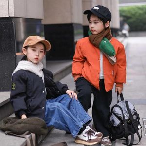 Down Coat 2023 Children's Autumn Winter Cotton Padded Boys Girls Line Fashion Jacket Jacke