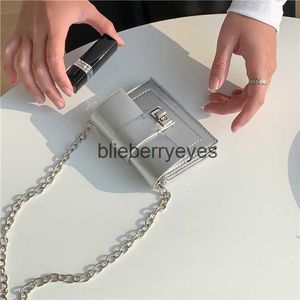 Cross Body Single Shoulder Crossbody Card Bag For Popular Silver Bag Fashionable Mini Chain Bag Forblieberryes