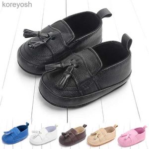 Första vandrare 2023 Autumn Baby Loafers Boy Tassel Leather Shoes Söta fransar nyfödda spädbarn First Walkers Baby Sneakers Toddler Boy Girl Shoesl231016