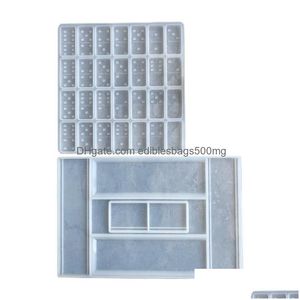 Craft Tools Dominoes Epoxy Resin Mold Storage Box Sile Diy Crafts Jewelry Case Holder Casting Drop5764701 Drop Delivery Home Garden A Dhssp