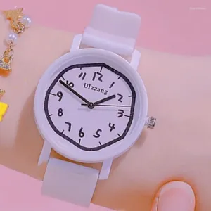Наручные часы, милые женские часы, простые кварцевые повседневные часы с резиновым ремнем, часы для девочек и мальчиков, подарок Reloj Para Mujer Relogio