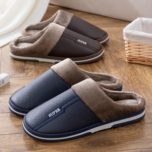 Slippers Size 47 48 49 50 Men Autumn Winter Warm Big Size Waterproof Slippers Large Size Home Bedroom Casual Shoes House Indoor Slides 231013