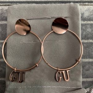 Rose Gold Women Fashion Designer Stud Earrings G Letter Pendant Luxury Style Engagement Earring Wholesale