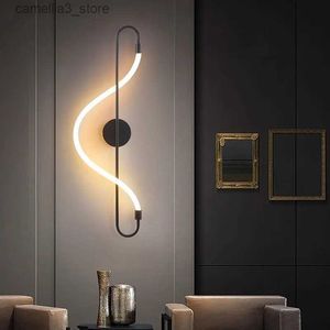 Floor Lamps Modern Long Hose Led wall lamp for Table Dining Room Kitchen Bar Aisle Backdrop Decoration Lighting Suspension Design Q231016