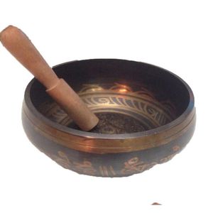 Arts And Crafts Yoga Tibetan Singing Bowl Himalayan Hand Hammered Chakra Meditation Stick Metal Crafts4135103 Drop Delivery Home Gard Dhtud