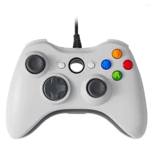 Spelkontroller Wired Controller Console Ergonomic Gamepad med dubbel-vibration Turbo för Xbox 360/Windows 10/8.1/8/7