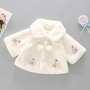 Jackets Baby Girl Elegant Coat 2023 Winter Thick Warm Outerwear for Kid Autumn Long Sleeve Hooded Children Cloth 231016