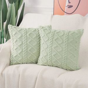 Pluszowe poduszki poduszki poduszka/dekoracyjna poduszka inyahome zestaw 2 miękkich pluszowych puszystych wełny 45x45cm 50x50 cm Cushion Cushion Decor Pillow Shell 231016