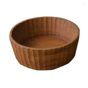 Tigelas artesanais de madeira teca prato de frutas tigela de madeira