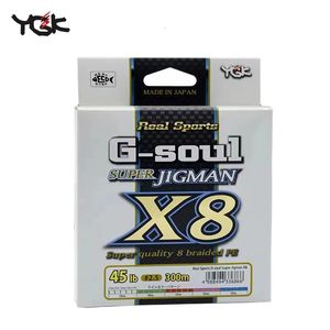 브레이드 라인 오리지널 YGK G-Soul X8 Super Jigman 8 브레이드 PE WIRE 멀티 컬러 200m 300m 낚시 라인 231016