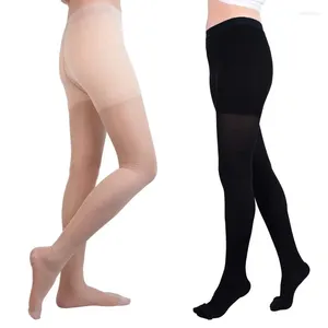 Women Socks Ultra-Thin 20-30mmHg Open-Toe Compression Pantyhose Varicose