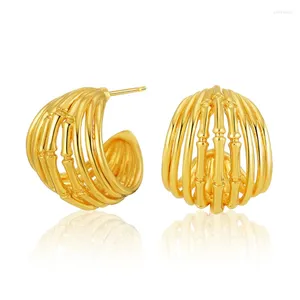 Stud Earrings WT-JFE86 WKT 2023 Beautiful Style Hollow Design Earrings18K Gold Plated Birthday Celebration Earring Jewelry Sale