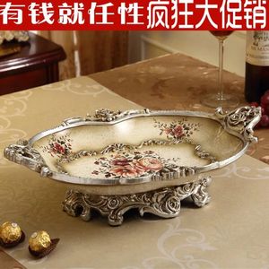 Plates European Fruit Bowl Large Housewarming Gifts Retro Home Decor Resin Desktop Living Room Coffee Table Ornaments