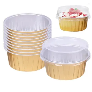 Backformen Werkzeuge Einweg Quadrat Aluminium Folie Backen Kuchen Tasse Lebensmittel Pudding Mit Deckel Obst Kuchen Zum Mitnehmen Container Pan Für