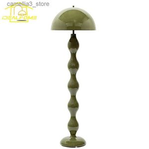 Lâmpadas de assoalho Designer Luxo Medieval Creme Cogumelo Lâmpada de Assoalho Arte de Ferro LED E27 Luminárias Modernas Sala de Estar Sofá Mesa Hall Homestay Q231016