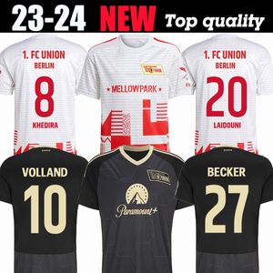 23 24 Union Berlin Futebol Jerseys Terceiro Verde Aaronson Becker Kral Khedira Laidouni Behrens Khedira Leite 2023 2024 Camisas de Futebol Edição Especial Vermelho Branco Mens