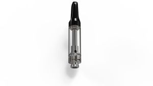 Lead-free Ceramic Coil Glass Atomizer Cartridges for Thick Oil Vaping - White/Black Ceramic Tip