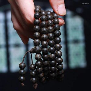 Strand Brunei Agarwood Armband Buddhist Beads 108 PCS 8mm Multi-Circle Halsband för män och kvinnor hantverk bönprydnad