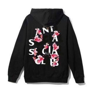 SWEATER Street High Anti Social Men's Women's 2023 Nowa jesień i zima odzież swobodny druk luźny ruch z kapturem