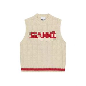 Designer Tank Top dla mężczyzn i kobiet kamizelka sweter Sprężyna jesień luźna litera okrągła szyja pullover dzianin kamizelki kamizelka kamizelki top kamizelki