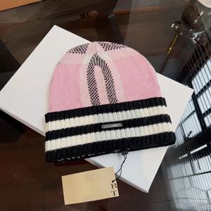 block Embroidery Beanie/Skull Caps knitted cashmere thick warm couple lovers parent-child hats tide street hip-hop wool cap Adult